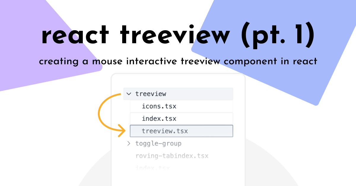 React treeview component (pt. 1)